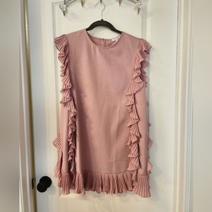 Dusty Rose side Ruffle dress
